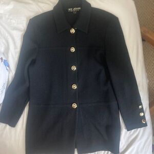 St John black cardigan with gold buttons